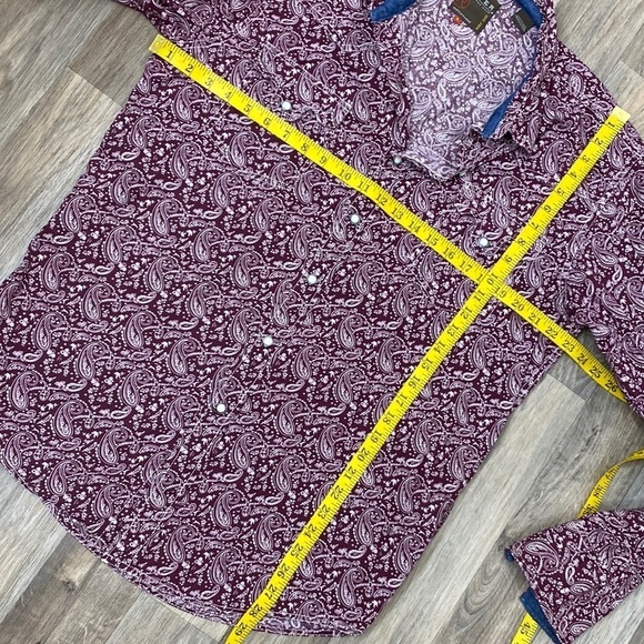 ROPER Western paisley snap button down Mens size L - Picture 8 of 10